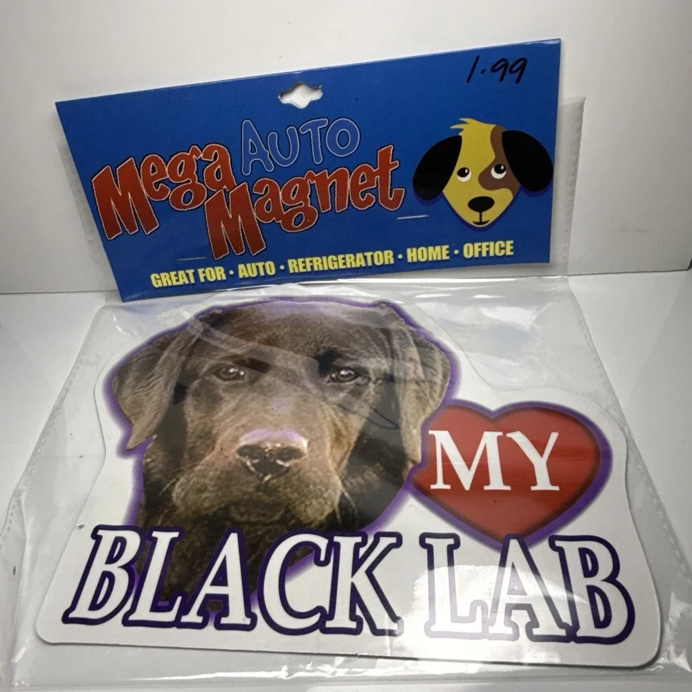 Chocolate Lab Labrador Retriever Mega Auto Car Fridge Magnet Lovely